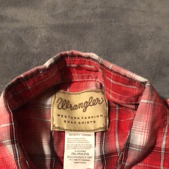 Wrangler snap shirt long sleeve - Picture 3 of 6